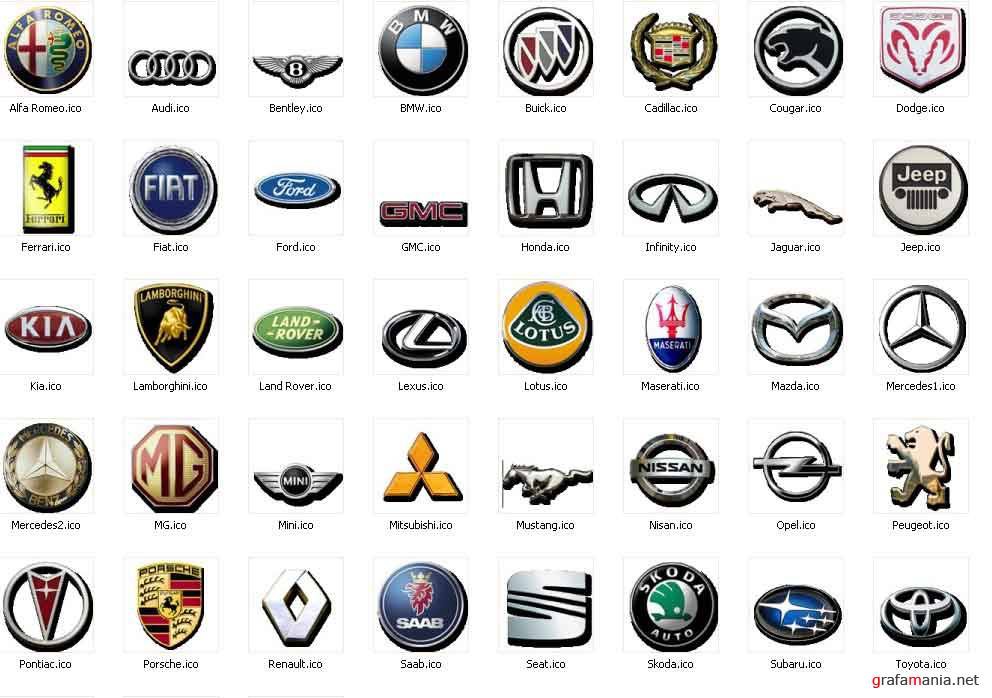 Эмблемы автомобилей