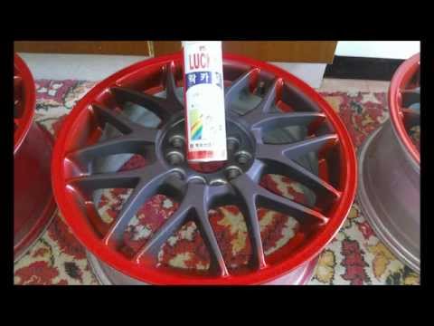 Покраска штампованных и литых колесных дисков своими руками: порошковая, жидкой резиной, в ванне с водой — технология и видео